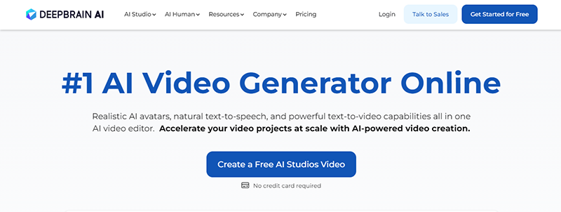 DeepBrain Ai video Generator Online