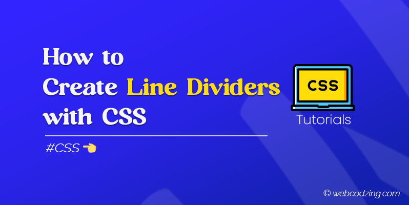 how to create line dividers css