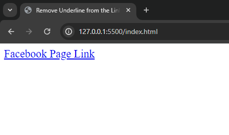 HTML link with underline