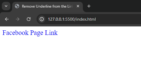 remove underline from link CSS