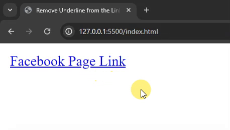 remove underline from link on hover CSS