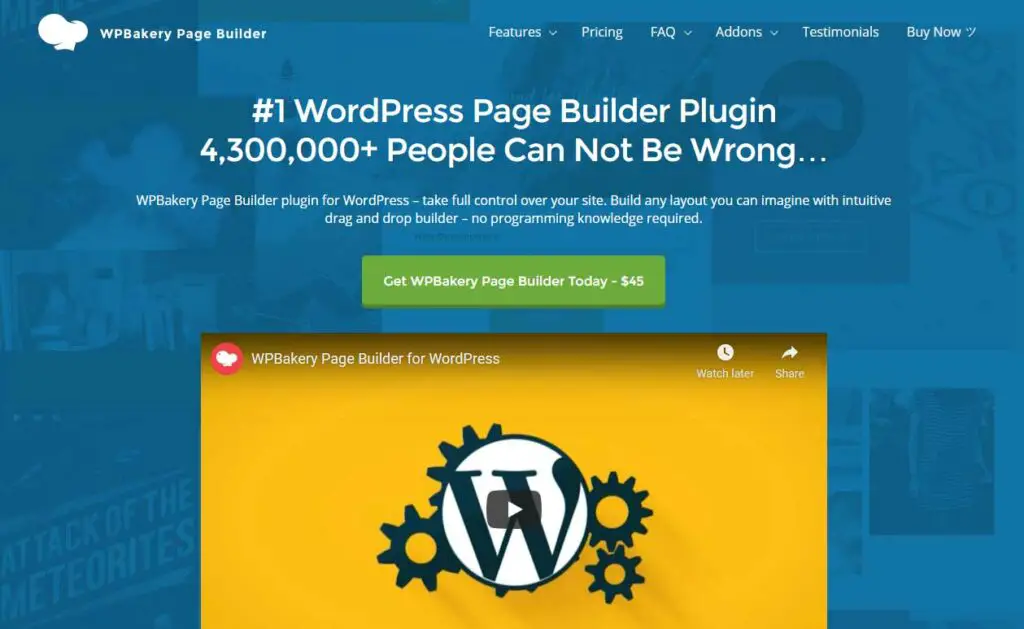 WPBakery page builder for WordPress