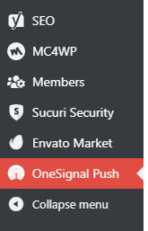 go to OneSignal plugin options page