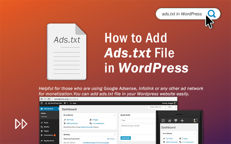 Add Ads txt file in WordPress