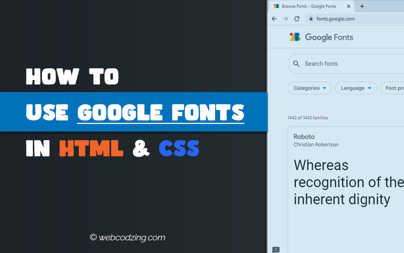 How to Use Google Fonts in HMTL and CSS