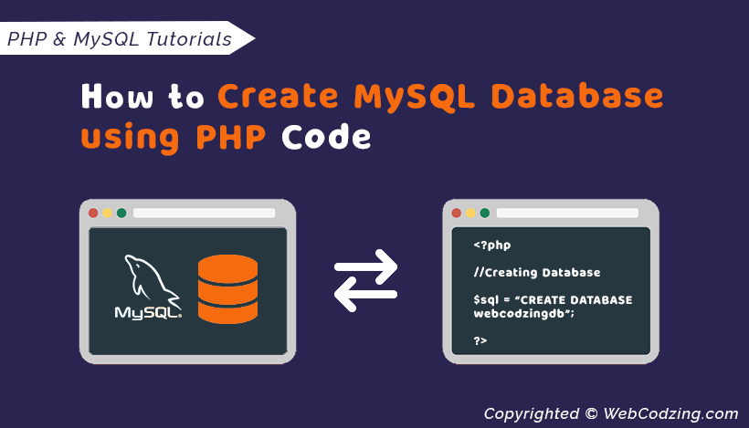 How to Create MySQL Database using PHP code