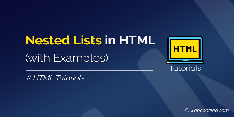 Nested Lists in HTML