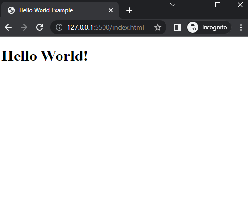 HTML Hello World
