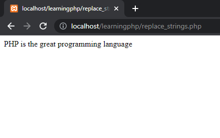 PHP string replace example