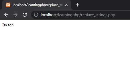 strtr function to replace string in PHP
