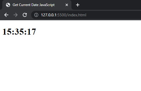 get current date in javascript