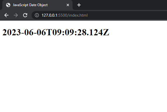 Date time in ISO Format