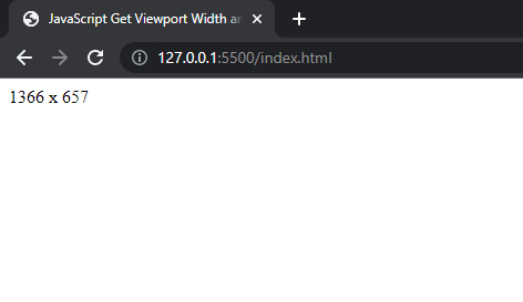 JavaScript Get Viewport Width and Height