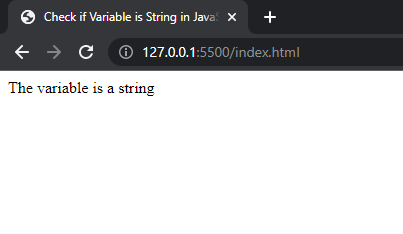 check variable is string