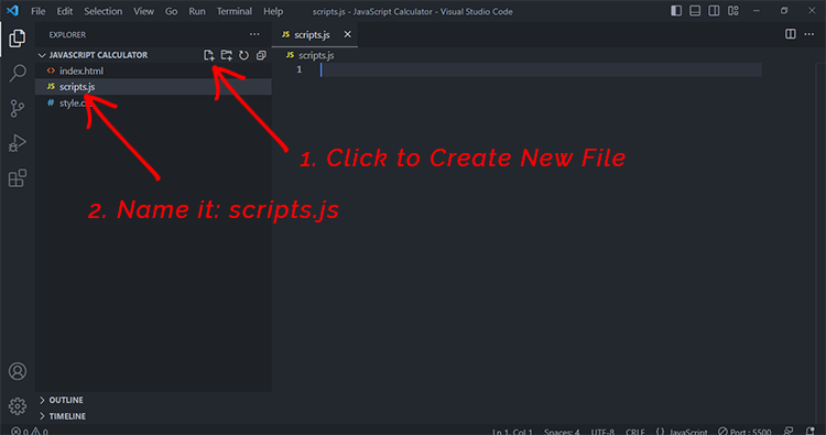 create separate JavaScript file for Calculator Code