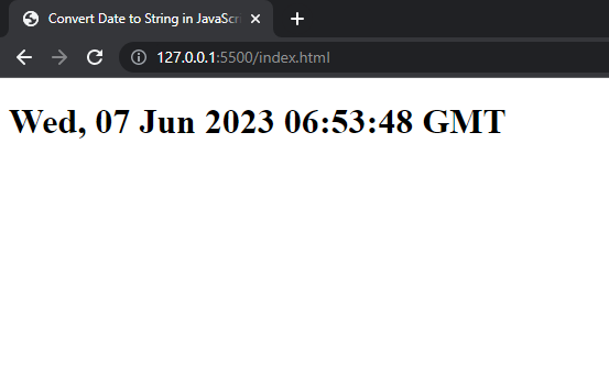 date to string in UTC format